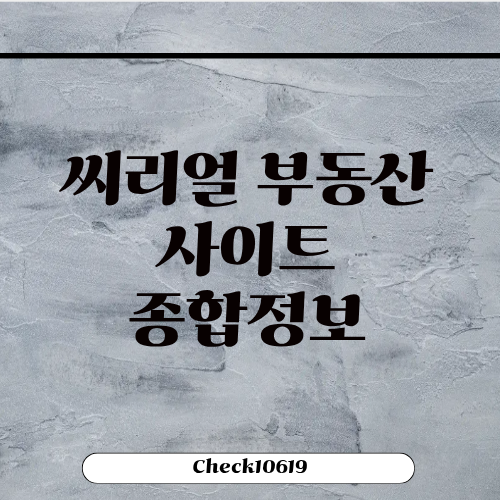 씨리얼 부동산 사이트 종합정보 바로가기